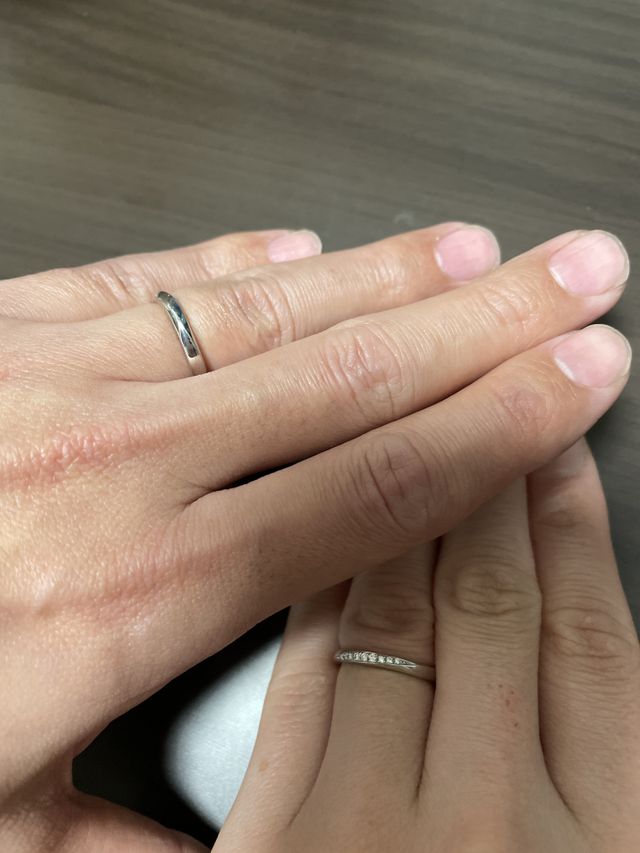 購入した結婚指輪です。