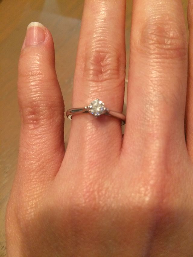 指にはめた状態