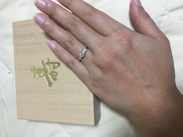 シンプルなのに豪華な指輪。