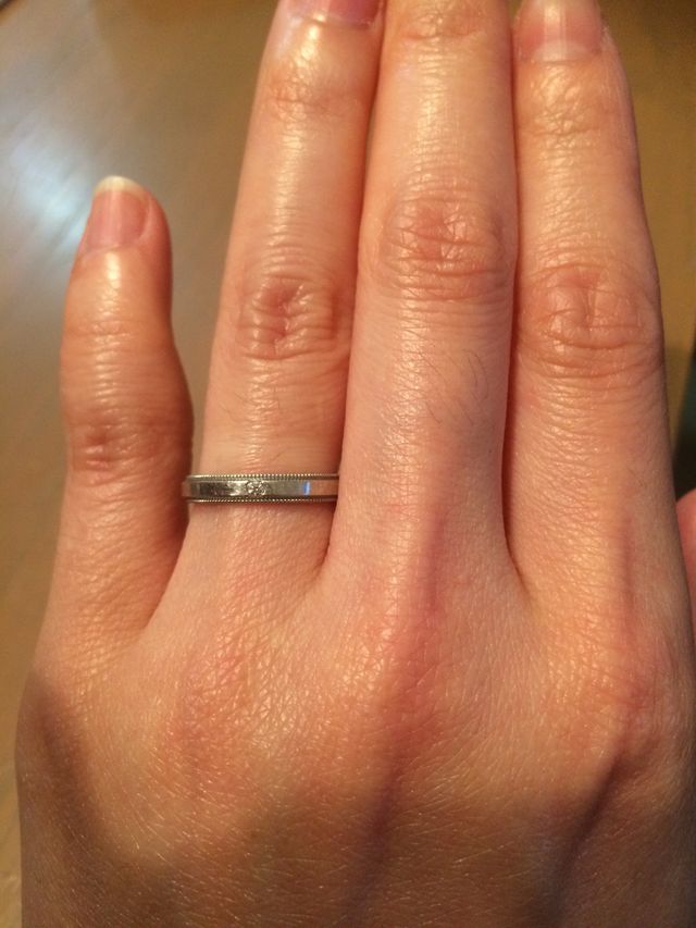 指につけた感じ