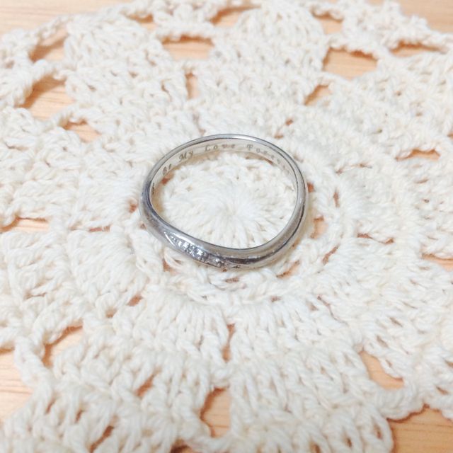 私のはめている、指輪です。