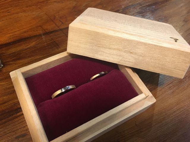 出来上がった結婚指輪