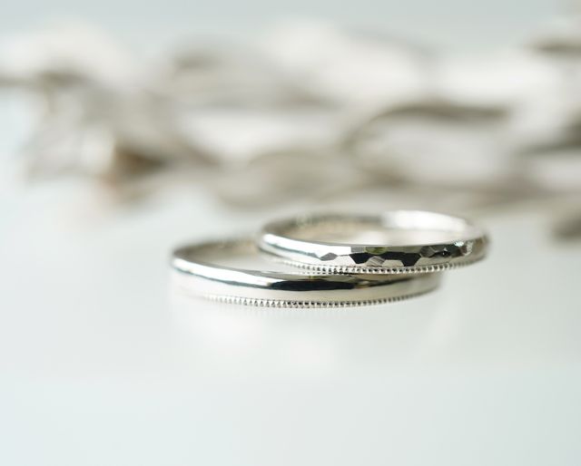 グレーゴールド✴︎ミルグレインと鎚目模様