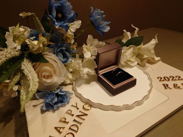 お店の方がお花とメッセージを用意してくださいました！