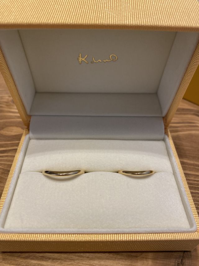 持ち込んだ指輪の金属を溶かして作ってもらいました