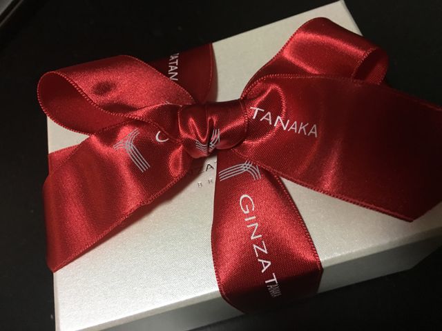 リボンをかけてくれました