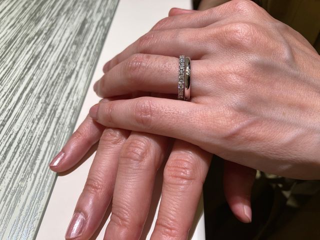 ハーフエタニティと結婚指輪の重ね付け