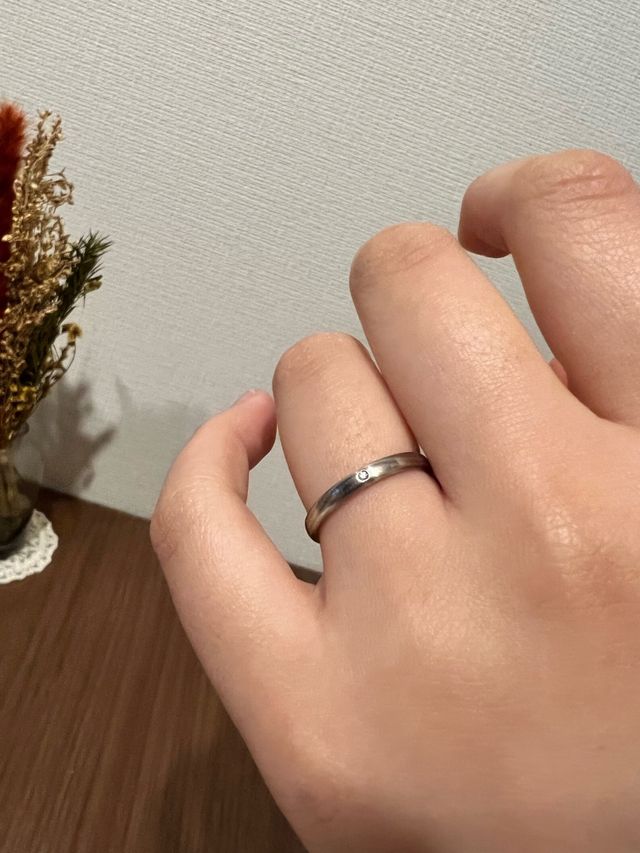 年輪のような上品な模様がよく見るとわかります。