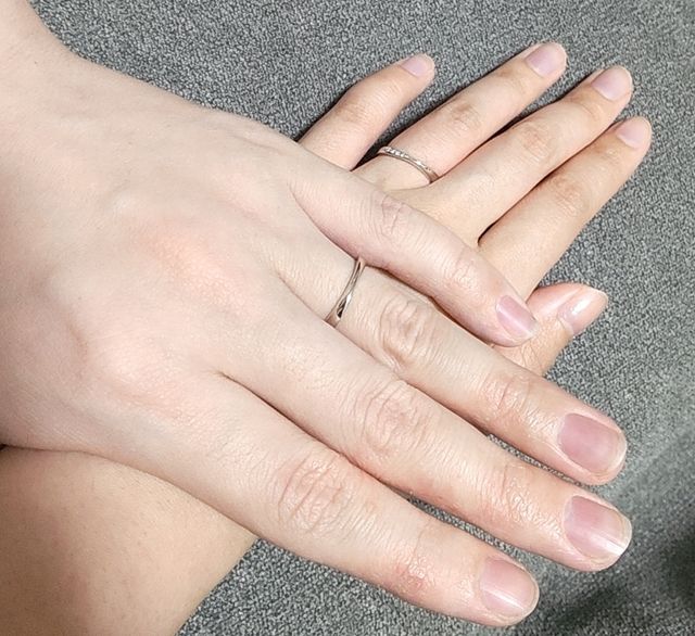 2人で初めて指輪はめた記念