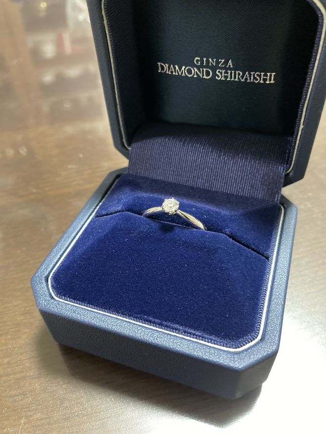 ダイヤの輝きに感動！リングも自分のお気に入りのものになった！