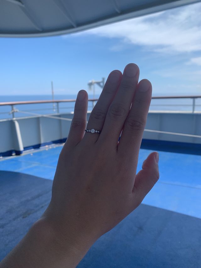 船の上でパシャリ