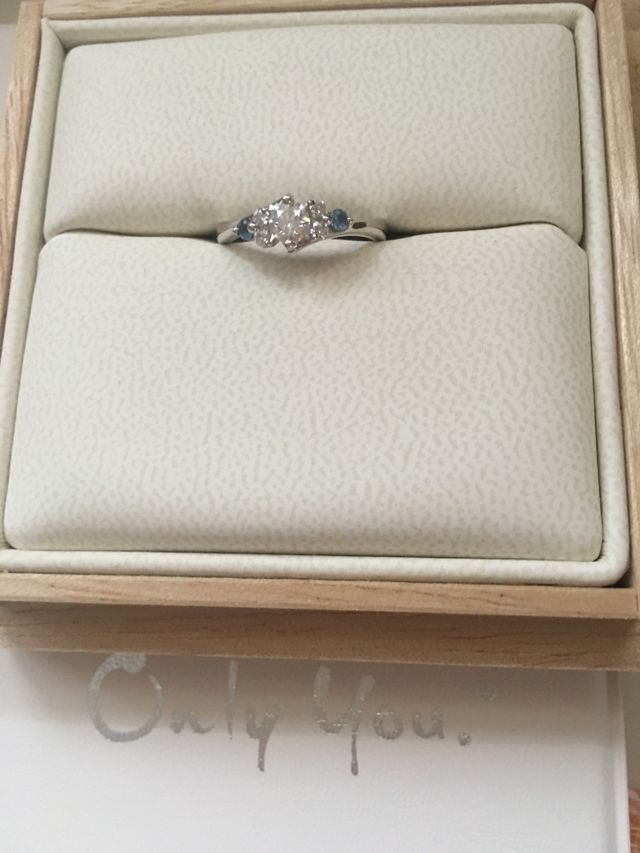 ダイヤモンドとトルマリンの指輪です。