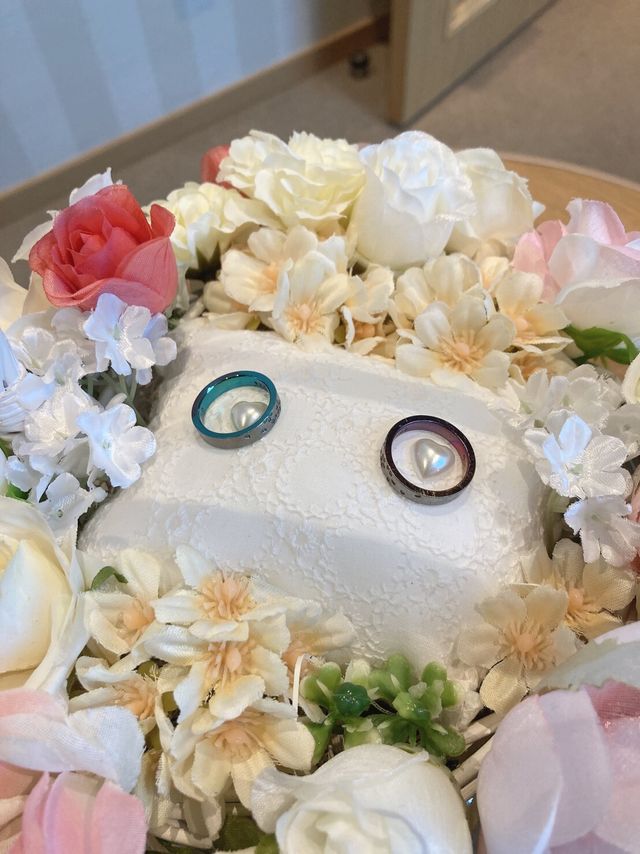 リングピローに入れた時の写真