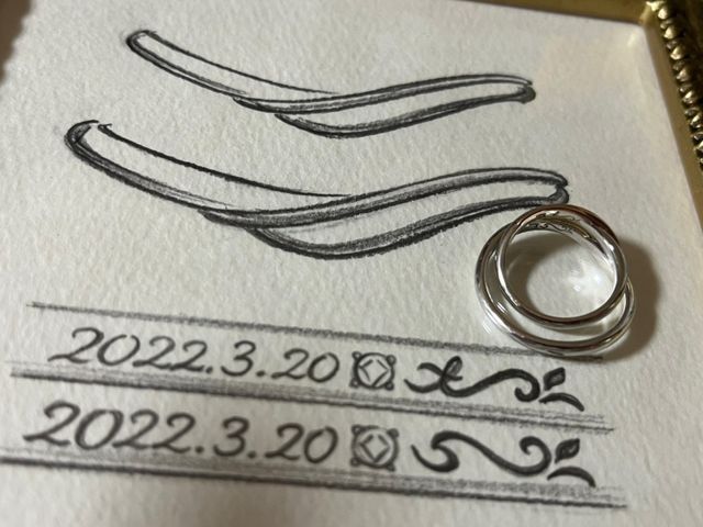 デザイン画と一緒に。