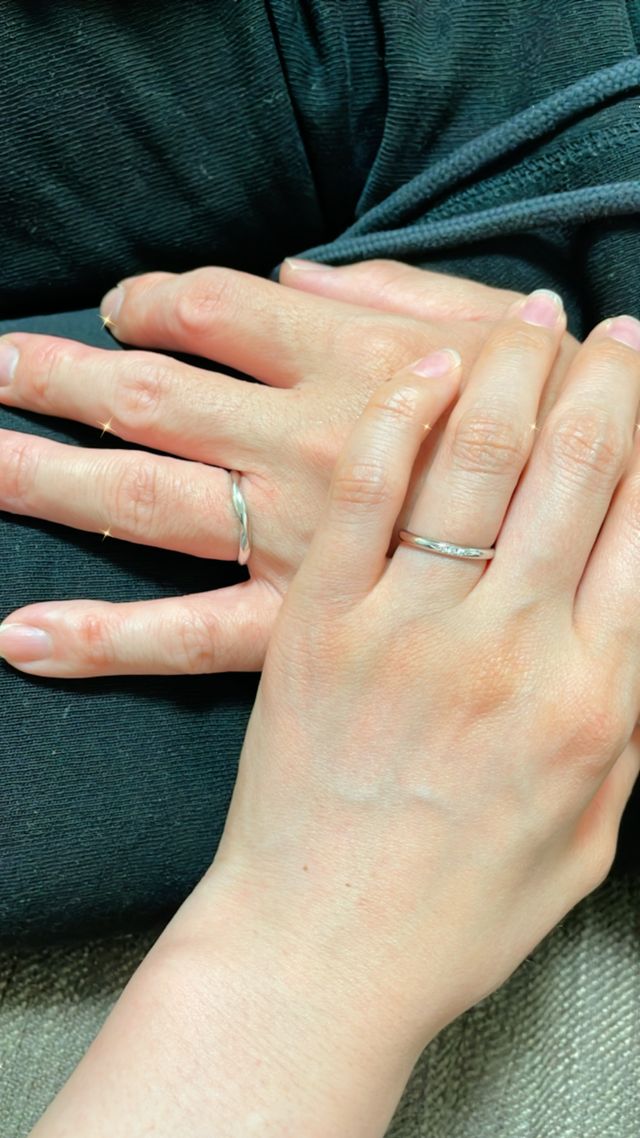 彼と一緒に付けて撮りました