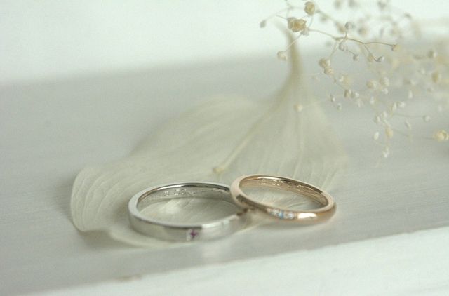 完成した指輪です。