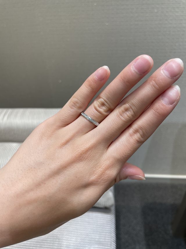 ハーフエタニティ着用