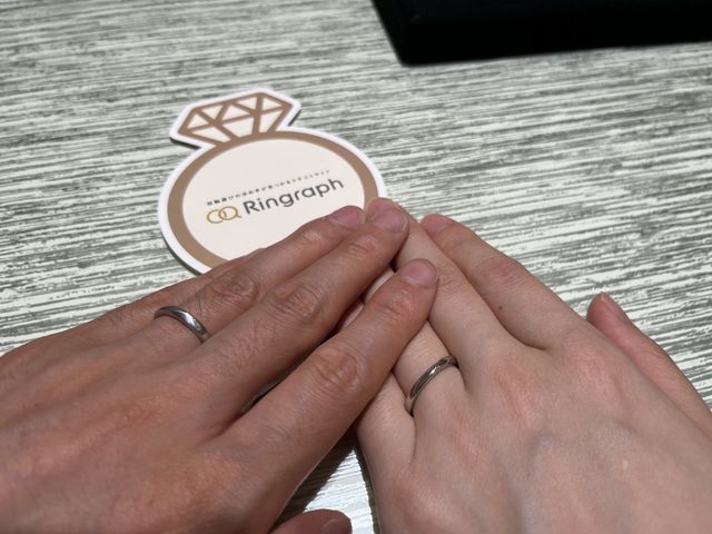 ストレートタイプのペアリング
男性:つや消し　女性:石なし