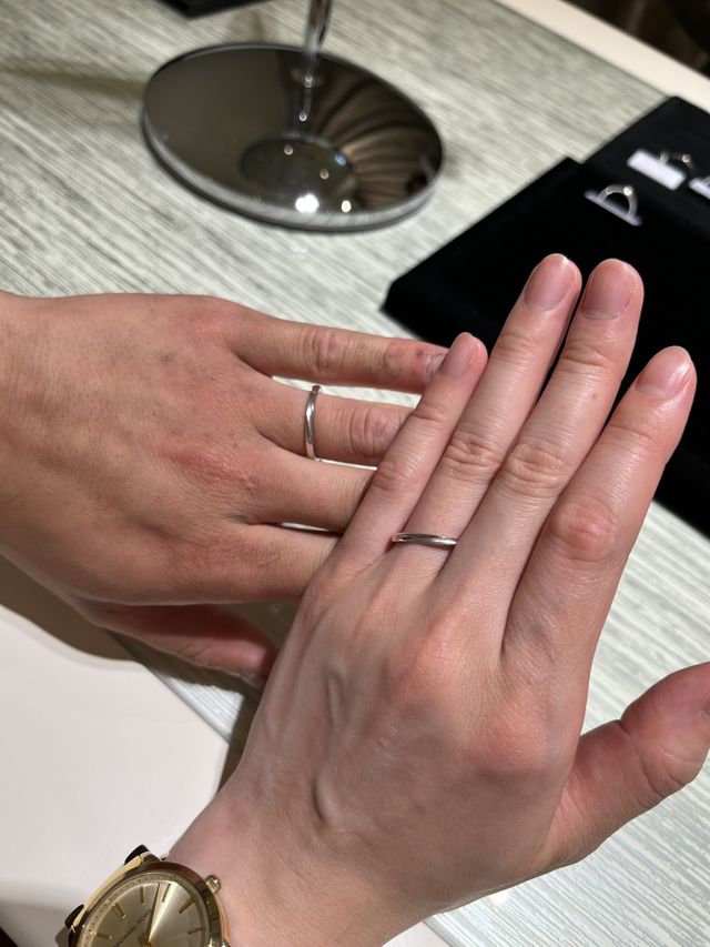 指輪試着時
