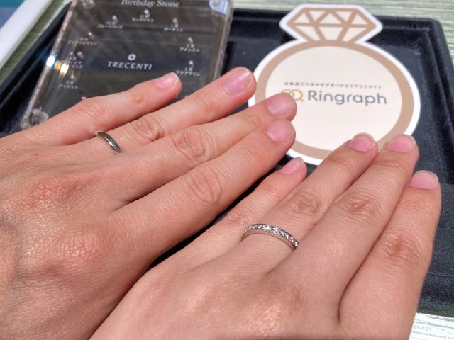 双子ダイヤのハーフエタニティのデザイン