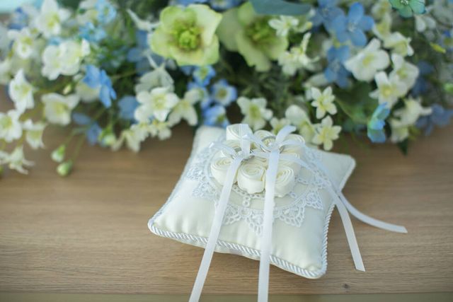 結婚指輪を購入した際にサービスでリングピローのプレゼントあり