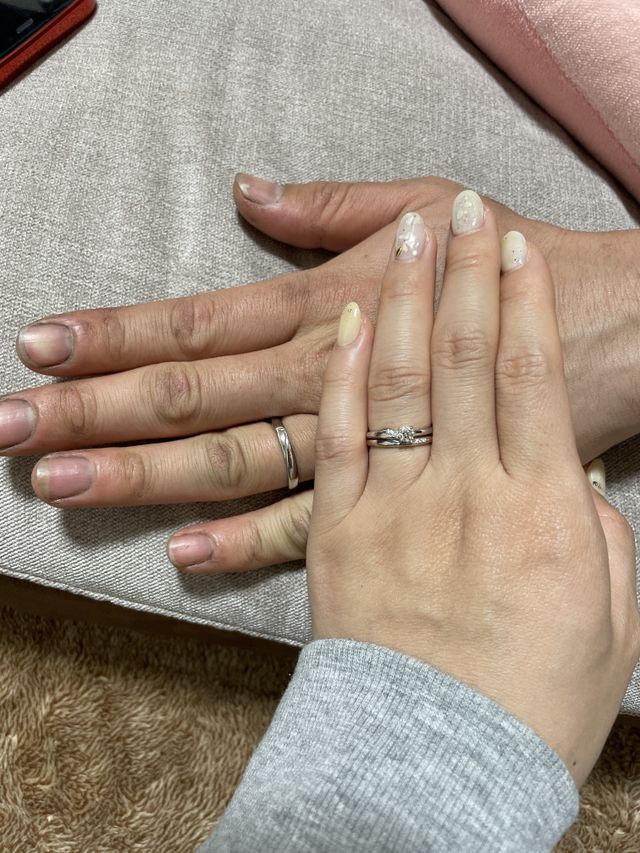 婚約指輪が俄だったので結婚指輪も同じブランドにしました
