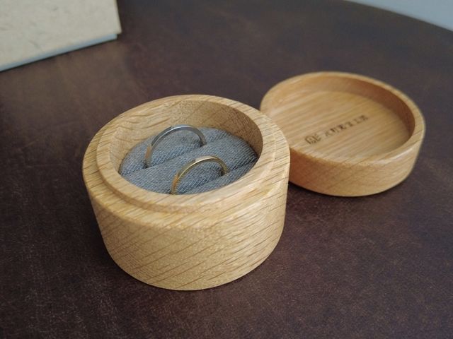 指輪を入れるボックスも可愛くておしゃれで気に入っています。