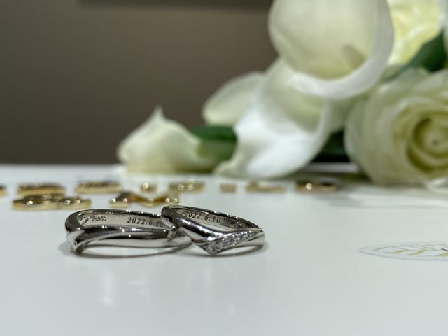 V型の指輪を購入しました。