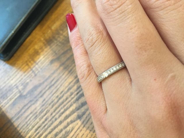 ハーフエタニティのデザインがとても気に入っています。