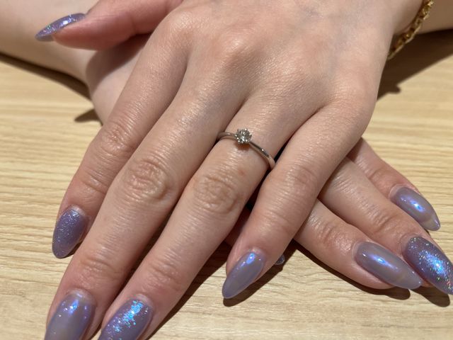 綺麗な一粒ダイヤモンドの指輪です