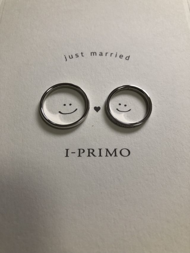 アイプリモで2人で選んだ結婚指輪！価格・サイズ共に満足です！