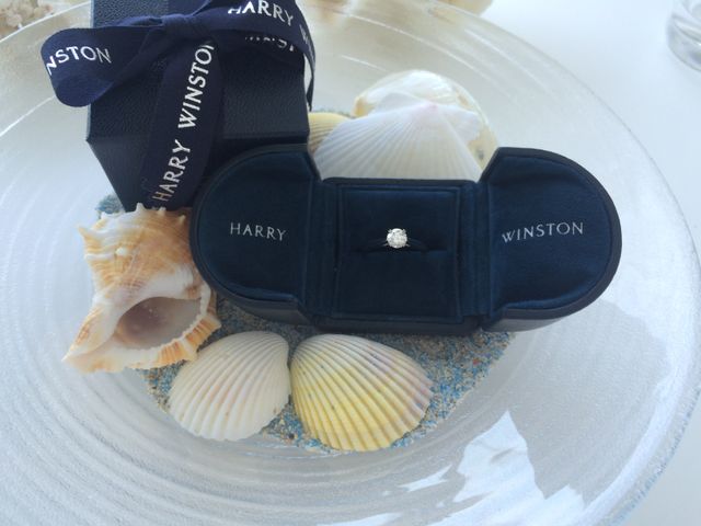 ハリーウィンストンの深いブルーの箱が素敵