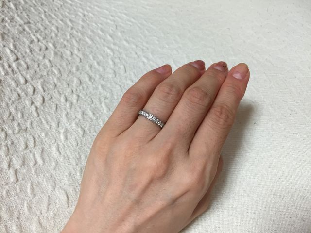 リンクがクルクルまわっても大丈夫なデザインのリングです