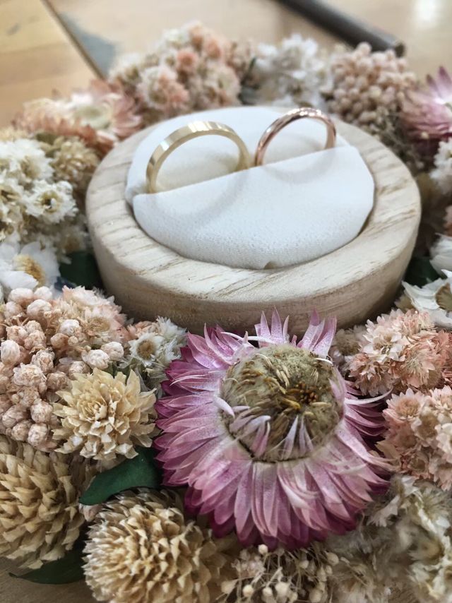 自慢の手作り結婚指輪です。