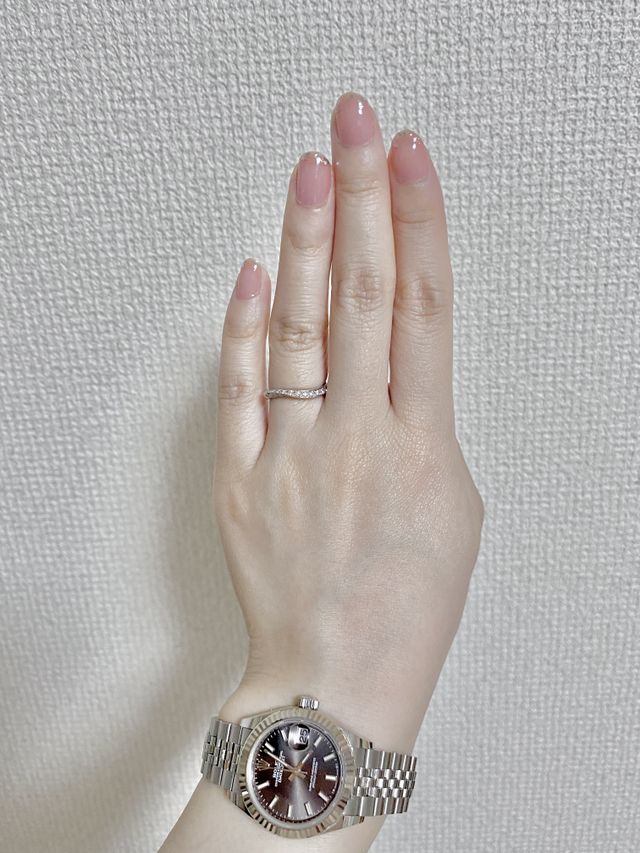 着用時。どの角度から見ても綺麗です