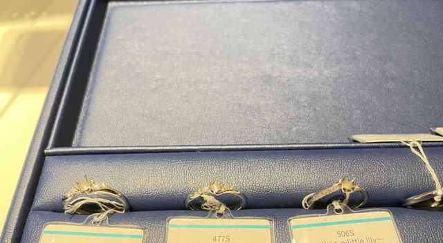 婚約指輪の台座のデザインを選んだ時の写真です。