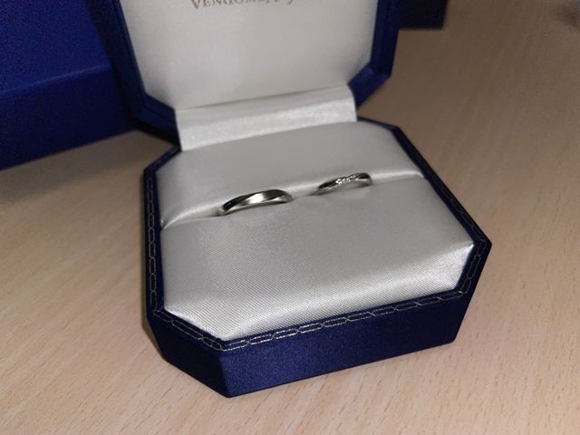 2人の指輪がきれいに入っているお気に入りの1枚です！