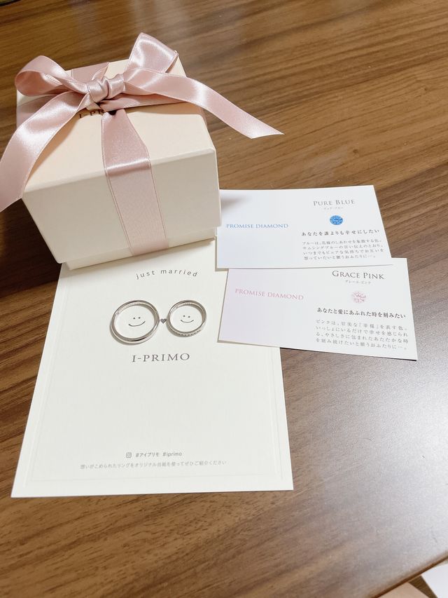 記念にプロミスダイアモンドをつけました。
