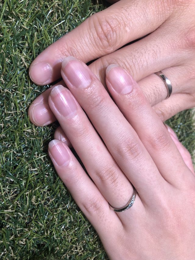 指輪を初めて着用した時の写真です。