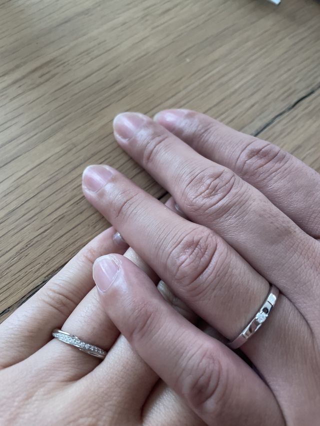 お互いに気に入ったデザインのものを選び、購入しました。