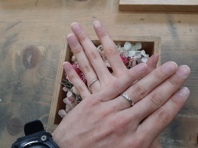二人で指輪を作りました。作る過程も含めて最高の思い出です。