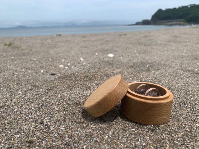 海に行きセルフ写真を撮りました