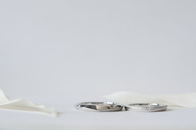 形はお揃いにして、加工は個性をだしました◎