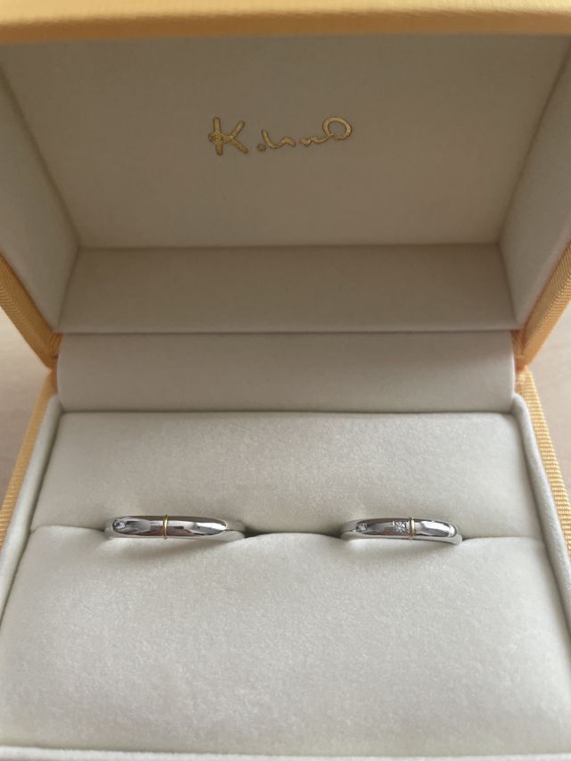 純糸結びの結婚指輪です。
