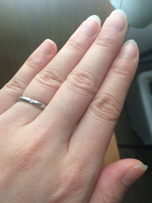 プラチナに一粒ダイヤ