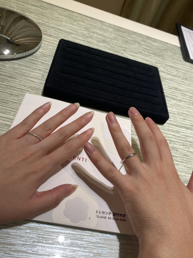 結婚指輪を試着しました！