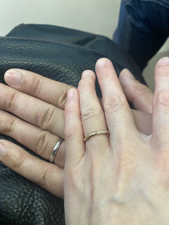 夫と違うデザイン、色の　の物を作りました。