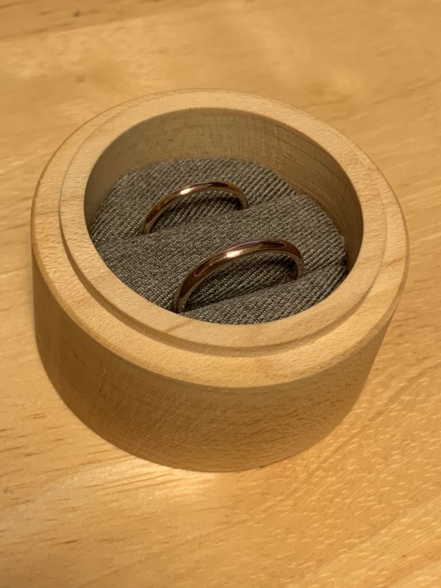 お互いに相手のリングを作ることで素敵な結婚指輪が出来ました