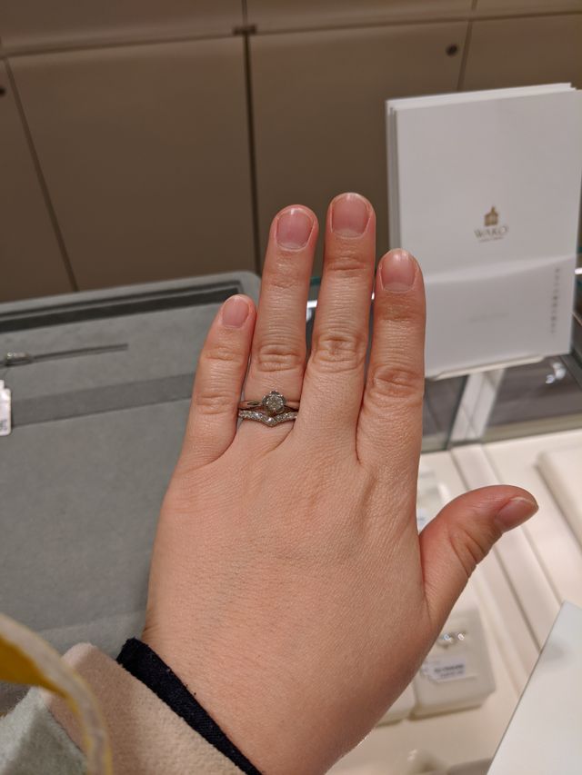 試着時の写真です。