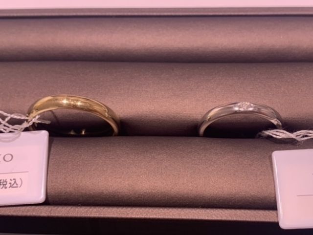 オリジンビリーフです。リングの太さは各々好みを選べました。